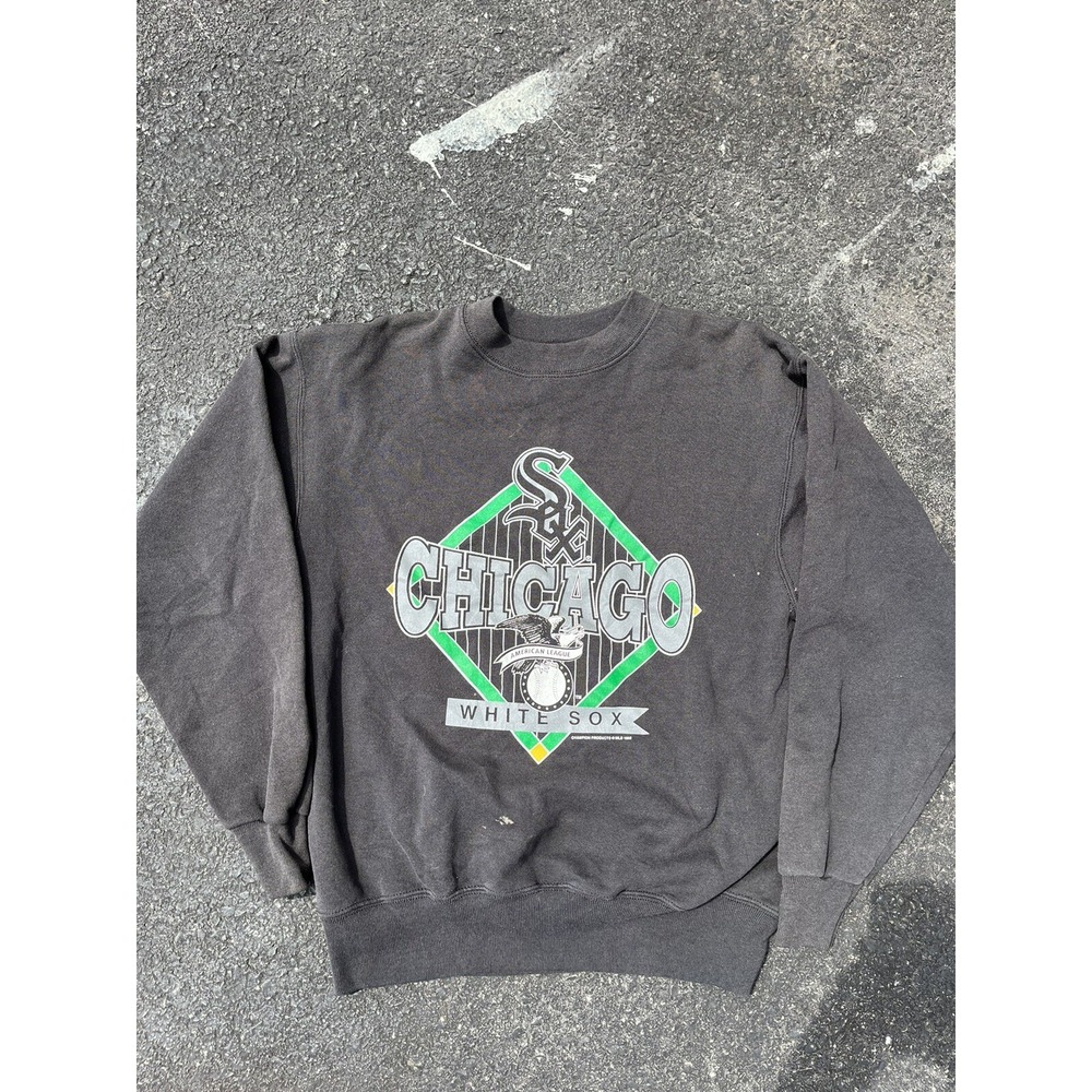 1992 Vintage MLB Graphic White Sox Logo Team Sweater Size L